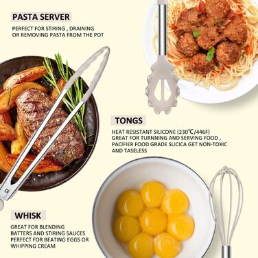 Набір кухонних аксесуарів Umite Chef, 15 предметів, силікон, сірий/хакі, для антипригарного посуду