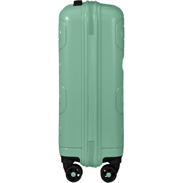 Валіза American Tourister Sunside Spinner 55 см, 35 л, чорна/зелена, легка дорожня валіза на 4 колесах