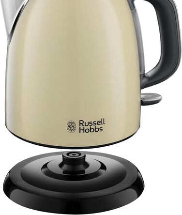 Електричний чайник Russell Hobbs 1 л, Edelstahl Creme (2400W, швидке кип'ятіння, фільтр від накипу, індикатор рівня води, компактний) 24994-70