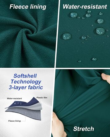 Жіноча софтшеллова жилетка Outdoor Ventures - тепла, вітронепроникна жилетка з флісу для спорту, гольфу та активного відпочинку (темно-зелений)