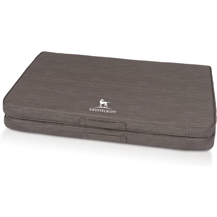 Ортопедичний килимок для собак Knuffelwuff Roanoke: 140 x 120 см, знімний, миючий, для великих, середніх та малих собак (Колір: Браунгрей)