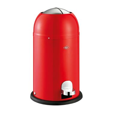 Сміттєвий кошик WESCO Kickmaster Junior з педаллю та демпфером, 12 л, сталевий, червоний