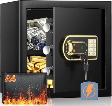 Сейф настінний Mejasg Safe Tresor Klein для дому, гроші, медикаменти, ювелірні вироби, 23x17x17 см (45л)