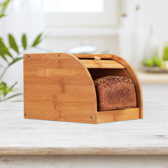 Relaxdays Bamboo Bread Box