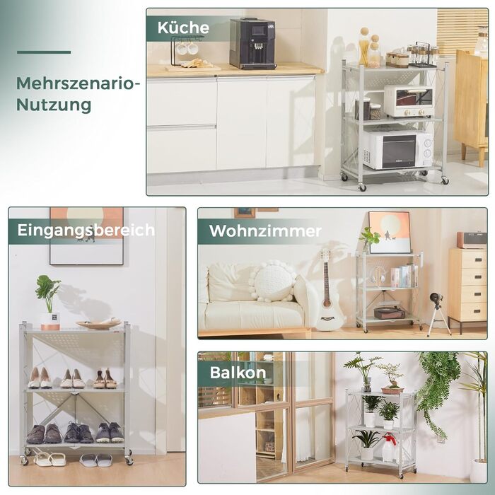 Deanic 5-Tier Folding Heavy-Duty Shelf Rack