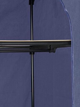 WENKO Business Wardrobe with Shelf and Clothes Rail, Fabric Wardrobe for Dust-Free Storage of Textiles, Metal Frame and Fabric in Durable Polyester Quality, 75 x 160 x 50 cm
