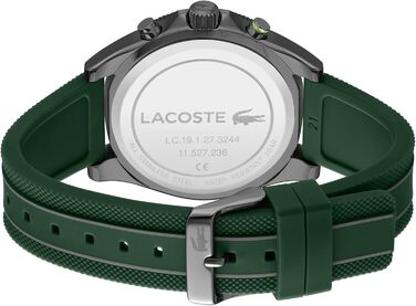 Годинник чоловічий Lacoste Mainsail Chronograph Quartz з силіконовим ремінцем (чорний)