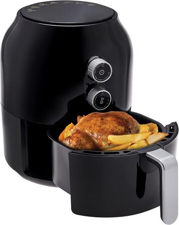 Karaca Multifry - Аерофритюрниця 3.5л, 1300 Вт, чорна - Здорова смаження, енергоекономія, легке очищення