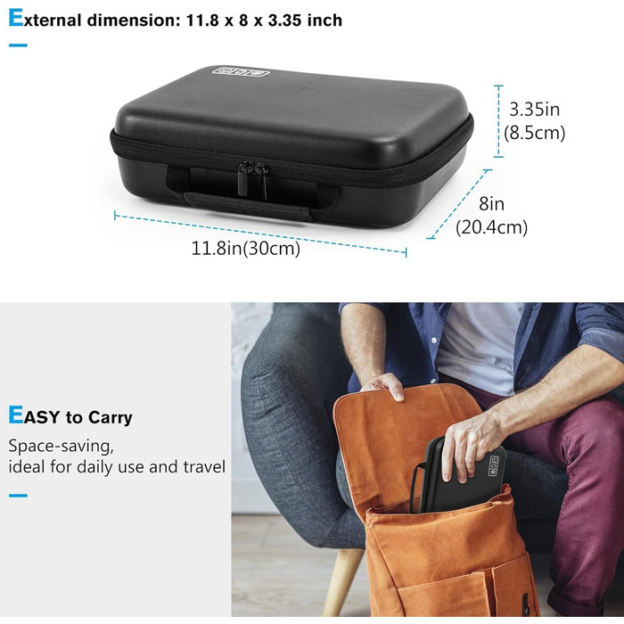 ProCase Electronic Accessories Organizer, Travel Accessory Organizer Bag, Portable Electronic Cable Bag for MacBook Power Adapter, Cables, Apple Pencil, Mouse, USB Flash Drive, Power Bank, SD Card