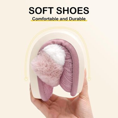 Xnova жіночі халапи-домашні тапочки з плюшу, м'які, зручні, з піною пам'яті, антиковзаючі, теплі зимові халапи (рожеві, 42/43 EU)