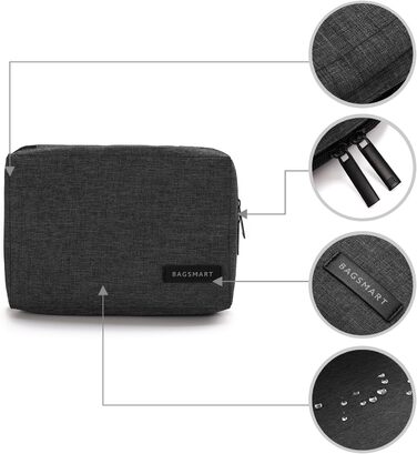 Організатор для кабелів та аксесуарів Bagsmart - Стиль 2, Чорний