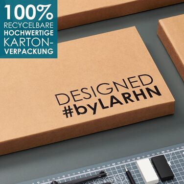 Набір бамбукових кухонних дощок для нарізки LARHN (3 шт.) — товсті обрібні дошки з протиковзаючими ніжками для м'яса, овочів, хліба та сиру, натуральний бамбук, 33x22 / 28x22 / 22x15 см