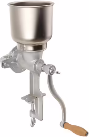 TABODD 500ML Manual Grain Grinder Mill, Adjustable Clamp Mill Corn Grain Mill Cast with 13cm & 4cm Hopper Stainless Steel Grinder Manual Grain Mill for Corn, Coffee Beans, Wheat, Nuts, Herbs