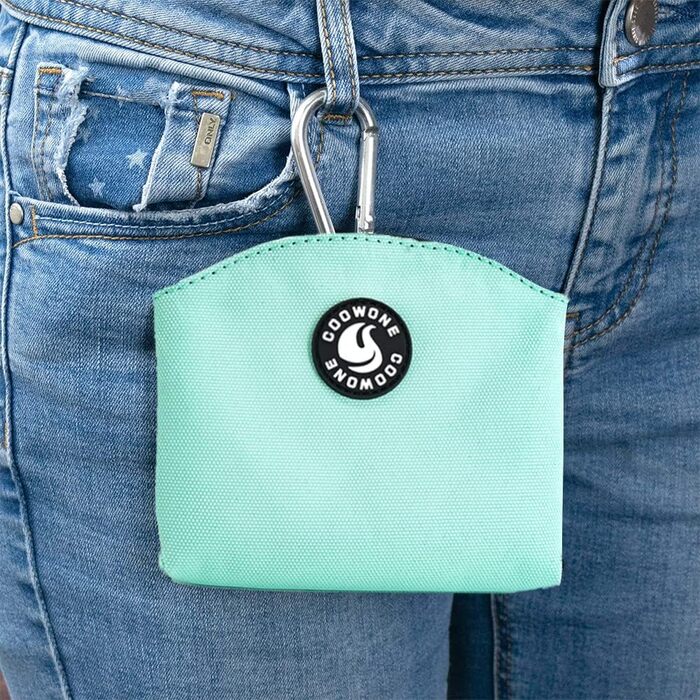 Сумка для ласощів для собак COOWONE, з магнітною застібкою, 900D Oxford, для дресирування та прогулянок (м'ятний колір)