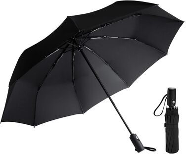 AMVUZ Сонник-парасолька: штормостійкий, компактний, чорний, з автоматичним відкриванням