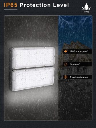 Ankishi LED Floodlight Outdoor, IP65 Waterproof, Super Bright 6500K Cool White Outdoor Light 30000LM Outdoor Floodlight Spotlight for Sports Field, Garage, Garden, Backyard (Cool White, 4 PACK 200W)