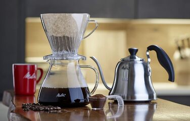 Melitta borosilicate glass carafe, robust and heat-resistant, 1 liter, 217632