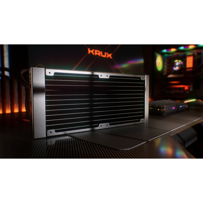 Рідинне охолодження AIO KRUX HydroGlance 240 ARGB з LCD-дисплеєм