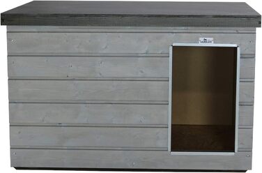 Будка для собак Sauerland, графіт/платиновий, середня, ізольована, товстостінна