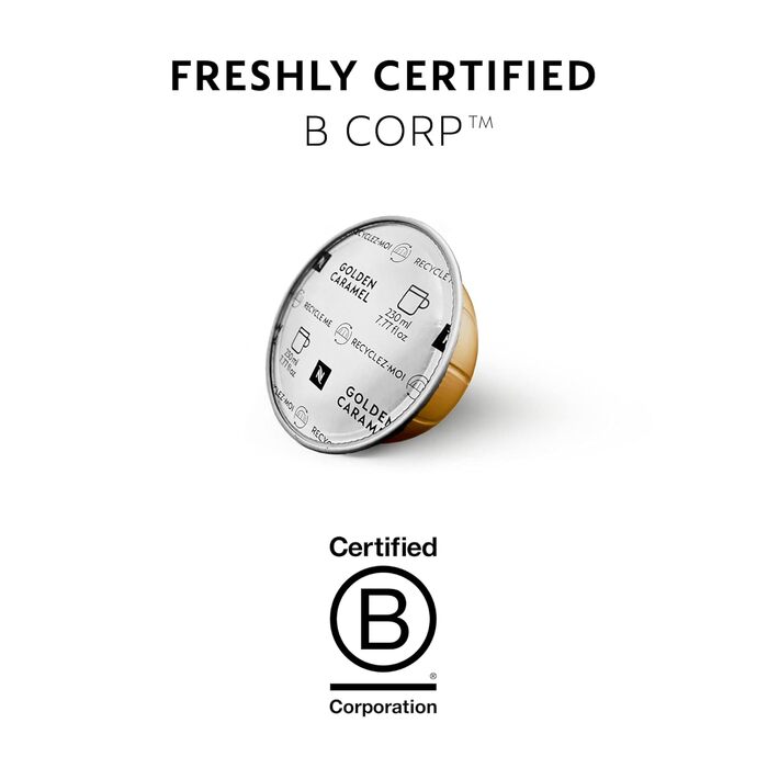 Кава Nespresso Vertuo Signature Barista Creations, 50 капсул (230 мл), світла та темна обсмажка, сумісна з VERTUO, Golden Caramel