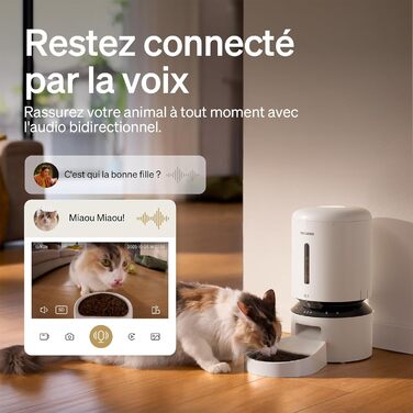 Автоматичний годівниця для котів та собак PETLIBRO 5L з відеоспостереженням 1080P, WiFi, нічним баченням, датчиком низького рівня корму та сигналізацією, 1-10 прийомів