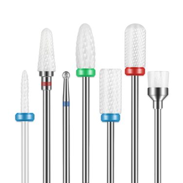 Набір свердел для нігтів Depvko 13 шт. (вольфрам карбід, кераміка, діамант) для манікюру та педикюру