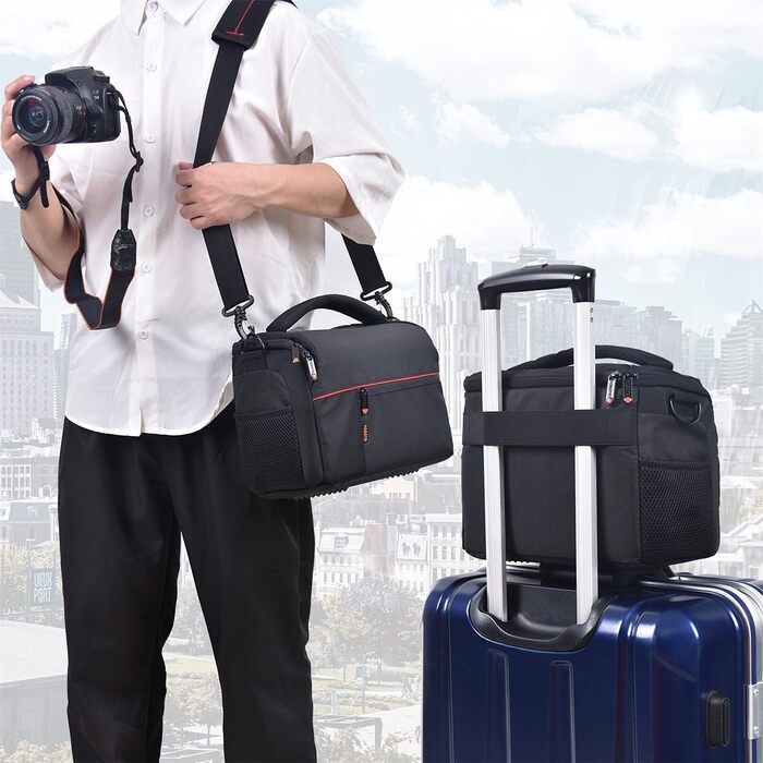 Чохол для фотоапарата FOSOTO SLR, чорний, водонепроникний, L