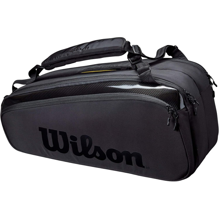 Сумка для тенісу Wilson Super Tour Pro Staff на 9 ракет, чорна