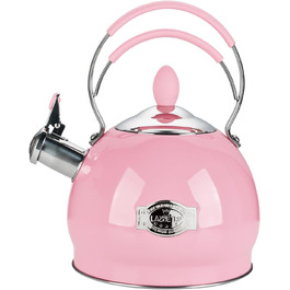 Квітковий чайник 2.6L з нержавіючої сталі з термостійкою ручкою, сумісний з усіма плитами (індукційними)