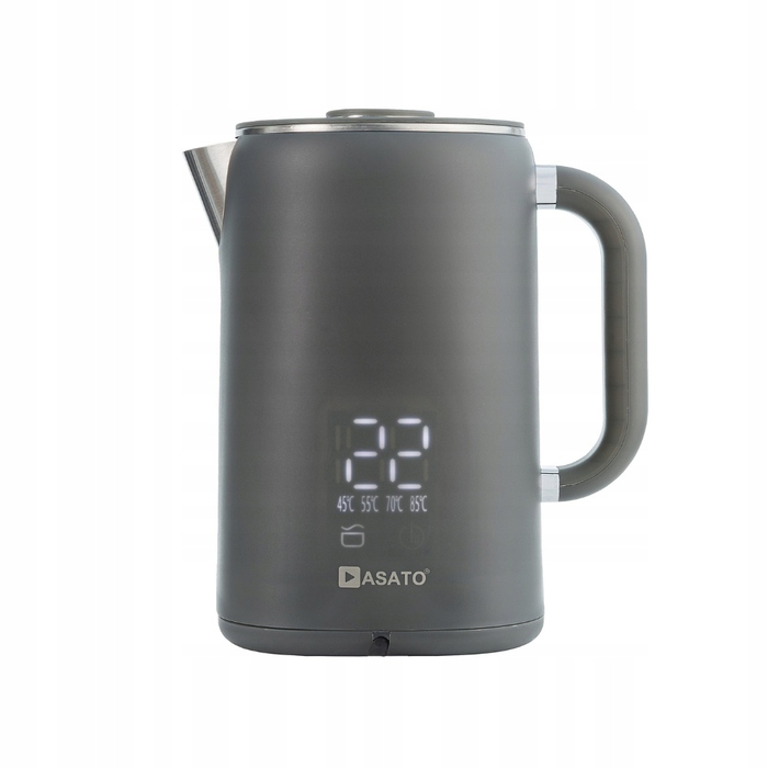 Електричний чайник Asato Pro Hot Grey, 1500 Вт, 1,7 л, сірий