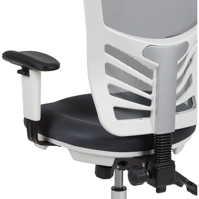 Офісний стіл Flash Furniture з сітчастою спинкою, м'яке сидіння, чорний, 68.6 x 64.8 x 112.4 см