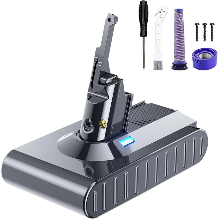 Замінний акумулятор BATTOOL V10 6000mAh для пилососів Dyson V10/SV12 (з фільтром та щіткою)