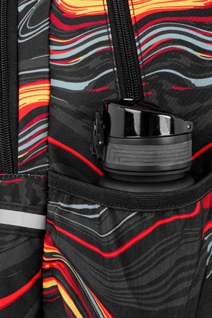 Багатовідсіковий шкільний рюкзак CoolPack, чорний/багатоколірний, 23 л
