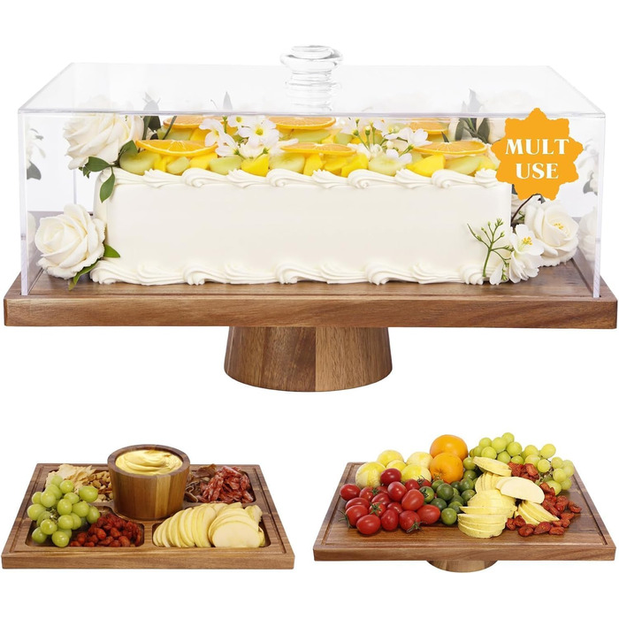 Дерев'яна тортильня Tel Charme з кришкою, 30 см, поворотна, для випічки та декорування