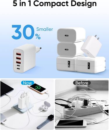 Зарядний пристрій GaN III 140W/100W USB-C 10-в-1, PD, QC20W для MacBook, iPad, iPhone, HP, Samsung Galaxy та інших пристроїв