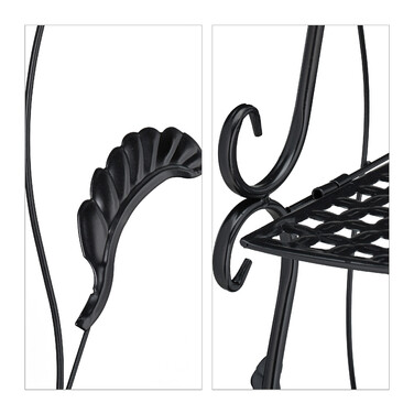 Relaxdays Metal Corner Shelf with 3 Tiers
