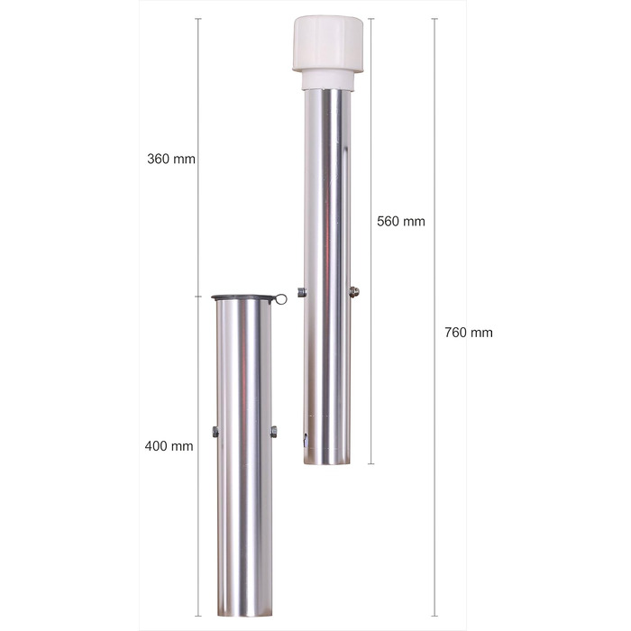 Schneider Base Sleeve for Patio Umbrellas, 827-00, Aluminum, 0.8 kg