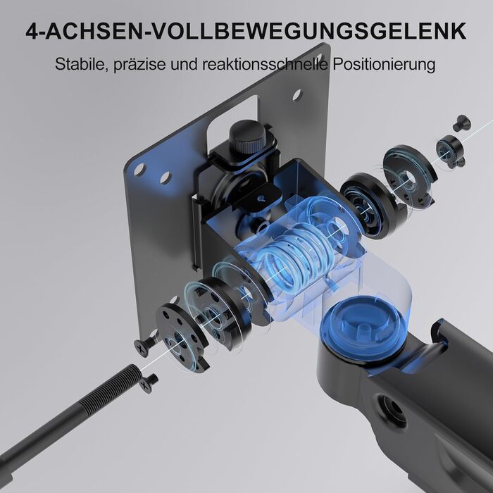 Кріплення для монітора WALI до 49 дюймів, одноплечий, чорний, VESA 75/100 мм, до 15 кг