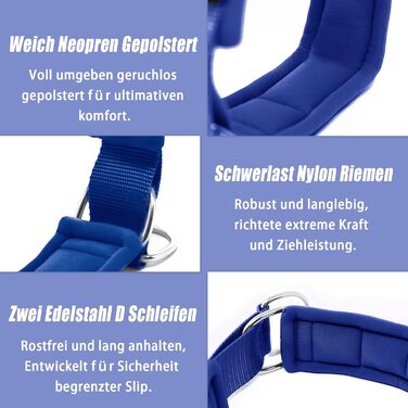Нашийник для собак з неопрену, 4 см, світловідбиваючий, з нейлону, з зупинячем, зручний, для дресирування, анти-тяга, L, (Темно-синій, обхват шиї 45-56 см)