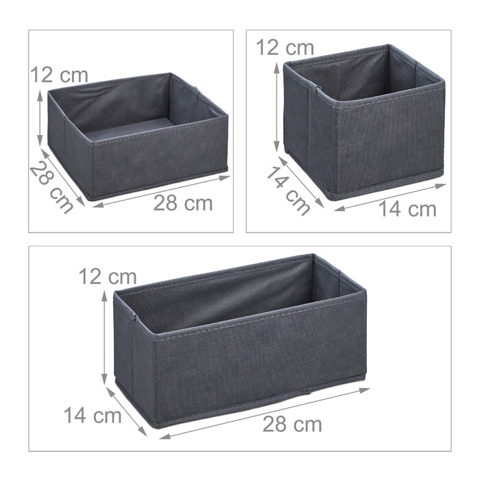 Relaxdays Drawer Organizer 6-Piece Set