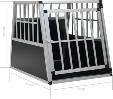 Транспортна переноска для собак vidaXL з подвійними дверцятами, 94x88x69 см