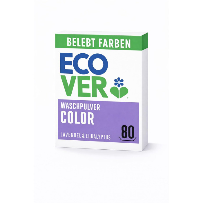 Пральний порошок Ecover Color для кольорових речей з евкаліптом, 4 кг