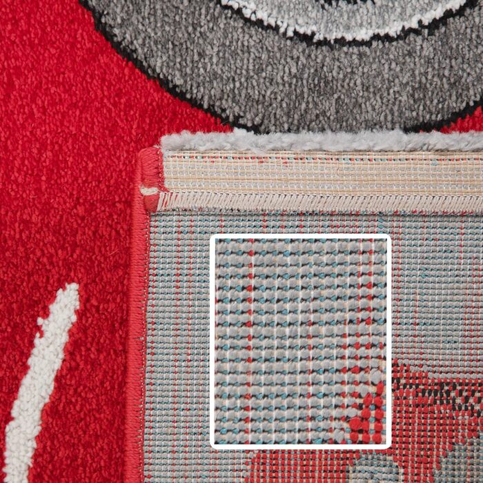 Дитячий килим круглий Elefant Design, короткий ворс, 120 см, синьо-сірий, гіпоалергенний, для дівчаток та хлопчиків