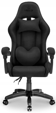 Ігрове офісне крісло HELL'S CHAIR Rainbow Black, обертове, тканина