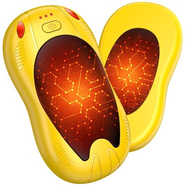 Електричні грілки для рук з акумулятором 10000mAh, 2 шт., з двостороннім нагрівом, USB, 3 режими, для кемпінгу та активного відпочинку