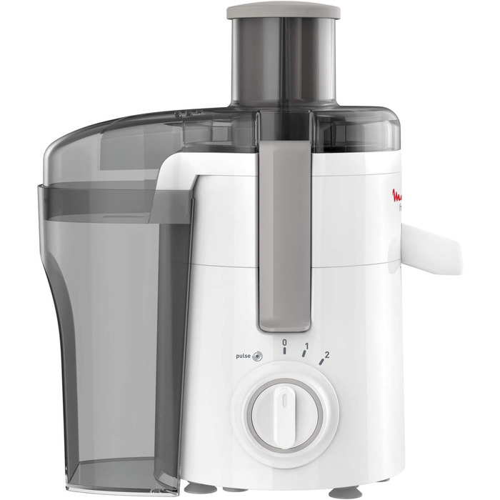 Центрифужна соковижималка Moulinex Frutelia+ JU3701, 350 Вт, з широким завантажувальним отвором, 2 швидкості та імпульсний режим