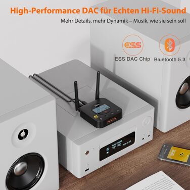 Bluetooth-ресивер 1Mii B06Pro+ для стереосистем з підтримкою LDAC та aptX HD, чорний