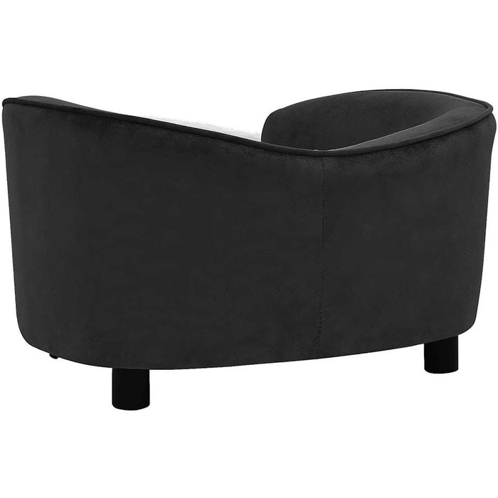 Софа для собак VidaXL, чорна, 69x49x40 см, м'яке ліжко для собак та котів