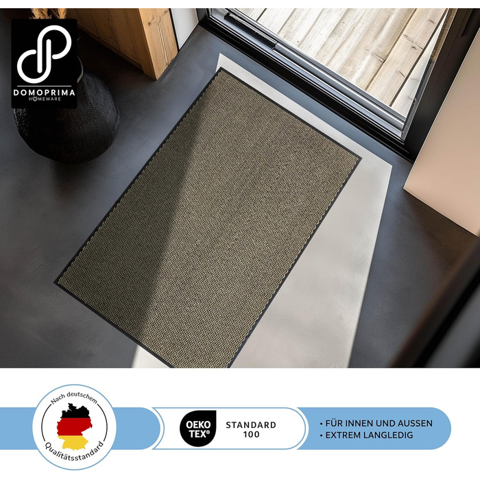 DOMOPRIMA Commercial Grade Entrance Mat - 90x150cm - Non-Slip, Weatherproof, Washable Entrance Mat for Indoor/Outdoor Use