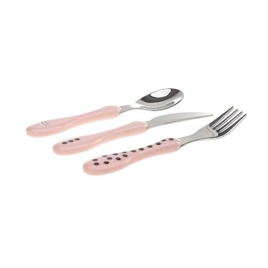 Набір дитячого посуду LÄSSIG 3 шт. (ложка, виделка, ніж) з нержавіючої сталі та пластикової ручки (Мишенята Little Chums)